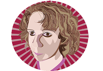 self-portrait illustration of Jen Strum by Jen Strum, Silver Summer Creative